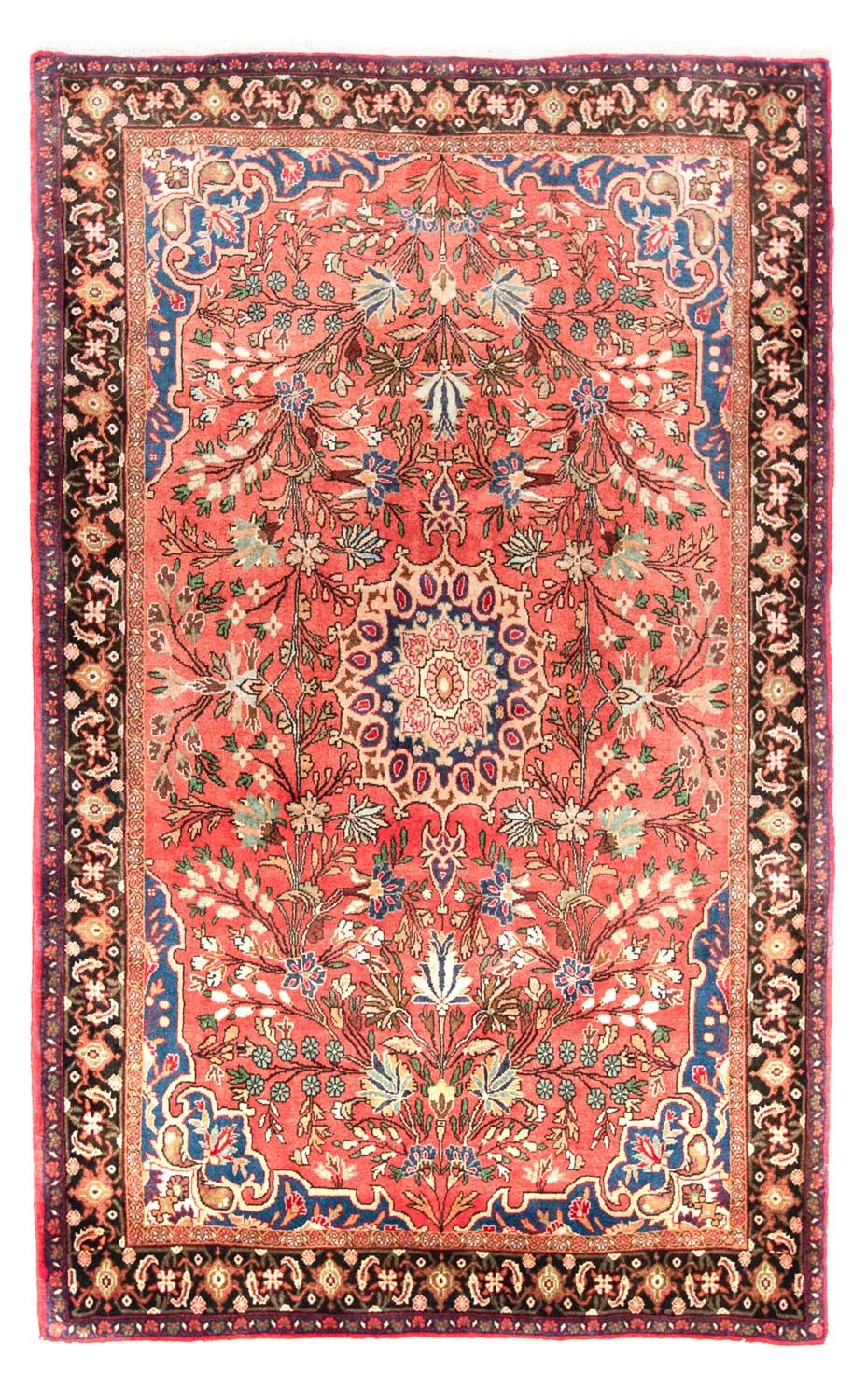 Alfombra persa - Bidjar - 223 x 132 cm - rojo claro