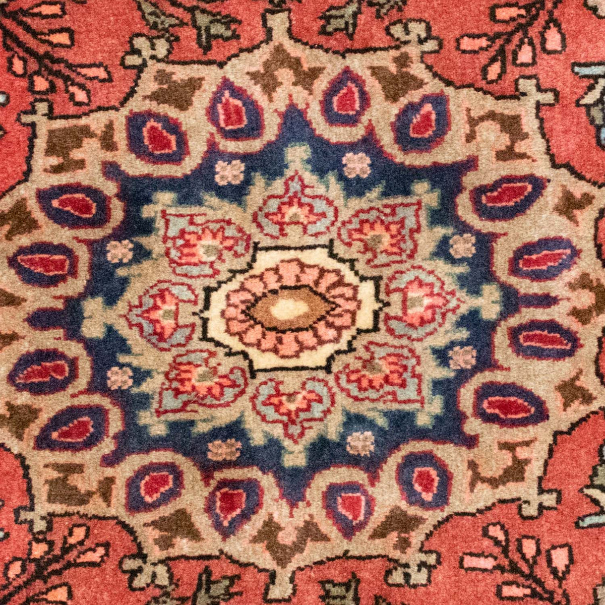 Alfombra persa - Bidjar - 223 x 132 cm - rojo claro