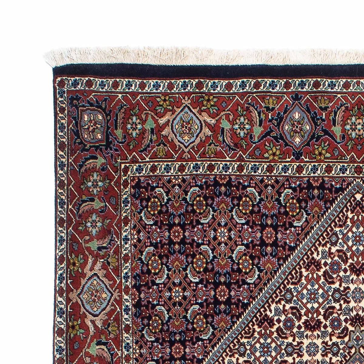 Alfombra persa - Bidjar - 199 x 135 cm - azul oscuro