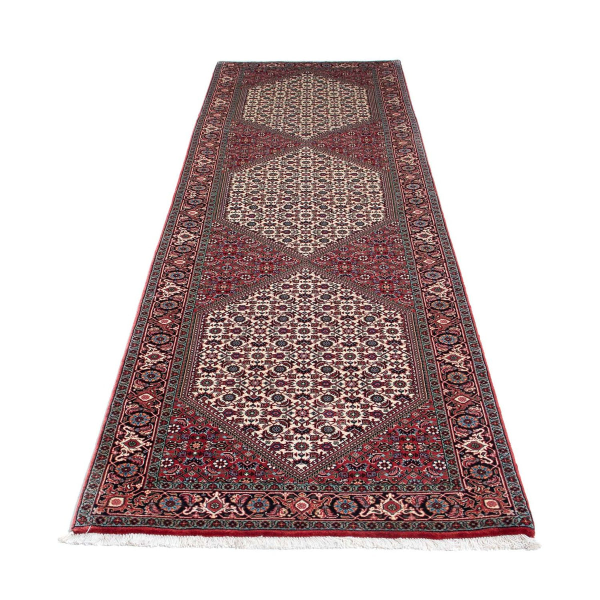 Alfombra de pasillo Alfombra persa - Bidjar - 305 x 84 cm - beige
