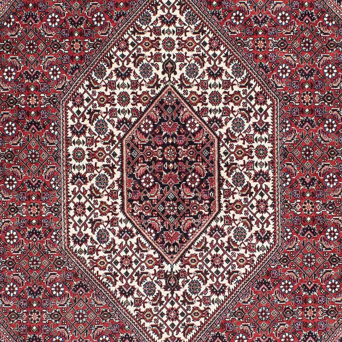 Alfombra persa - Bidjar - 208 x 132 cm - rojo claro