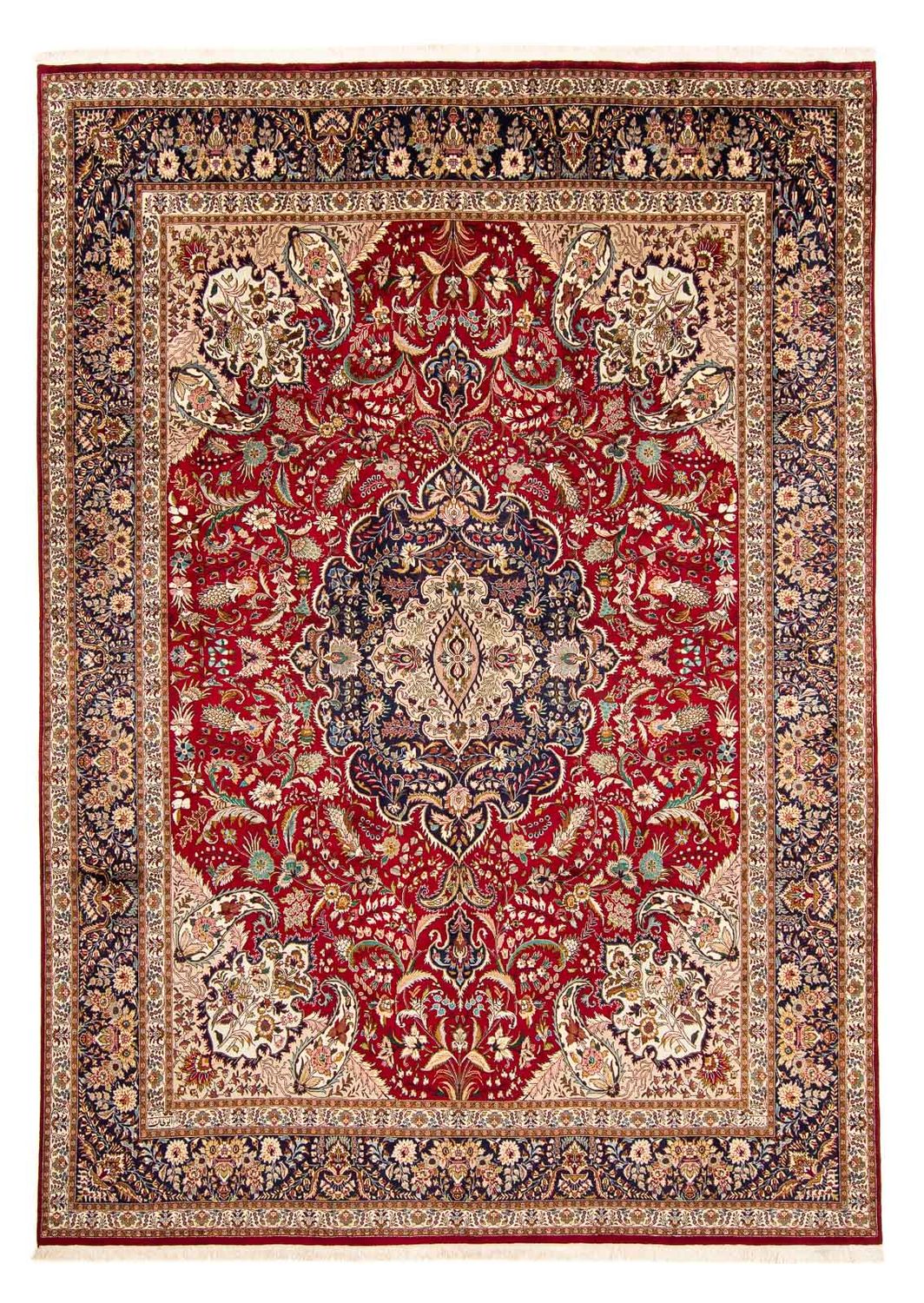 Alfombra Persa - Tabriz - Real - 400 x 297 cm - rojo oscuro