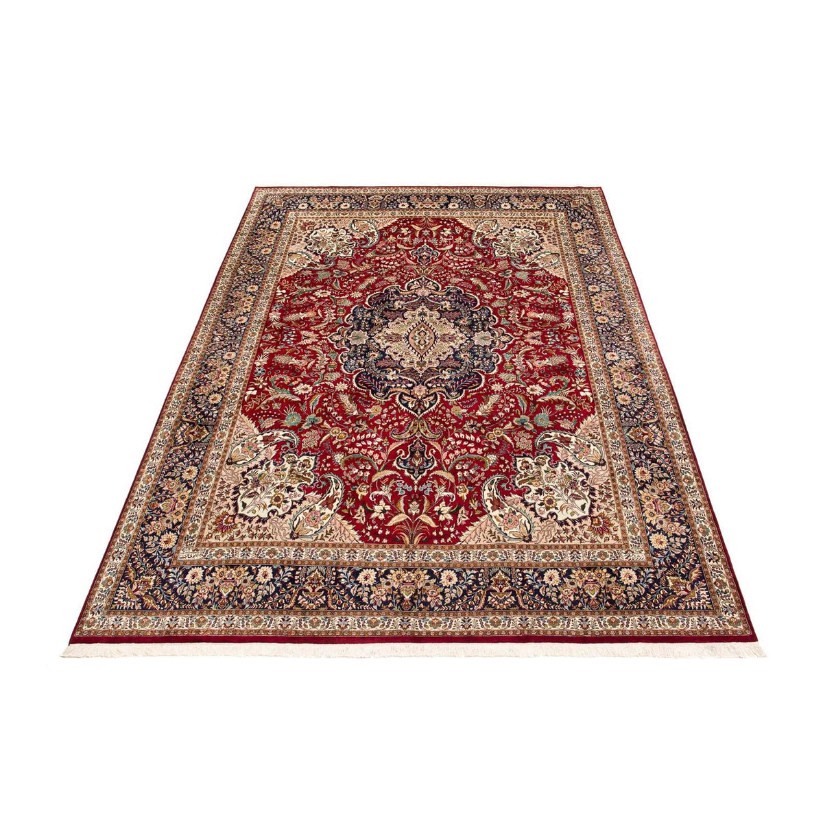 Alfombra Persa - Tabriz - Real - 400 x 297 cm - rojo oscuro