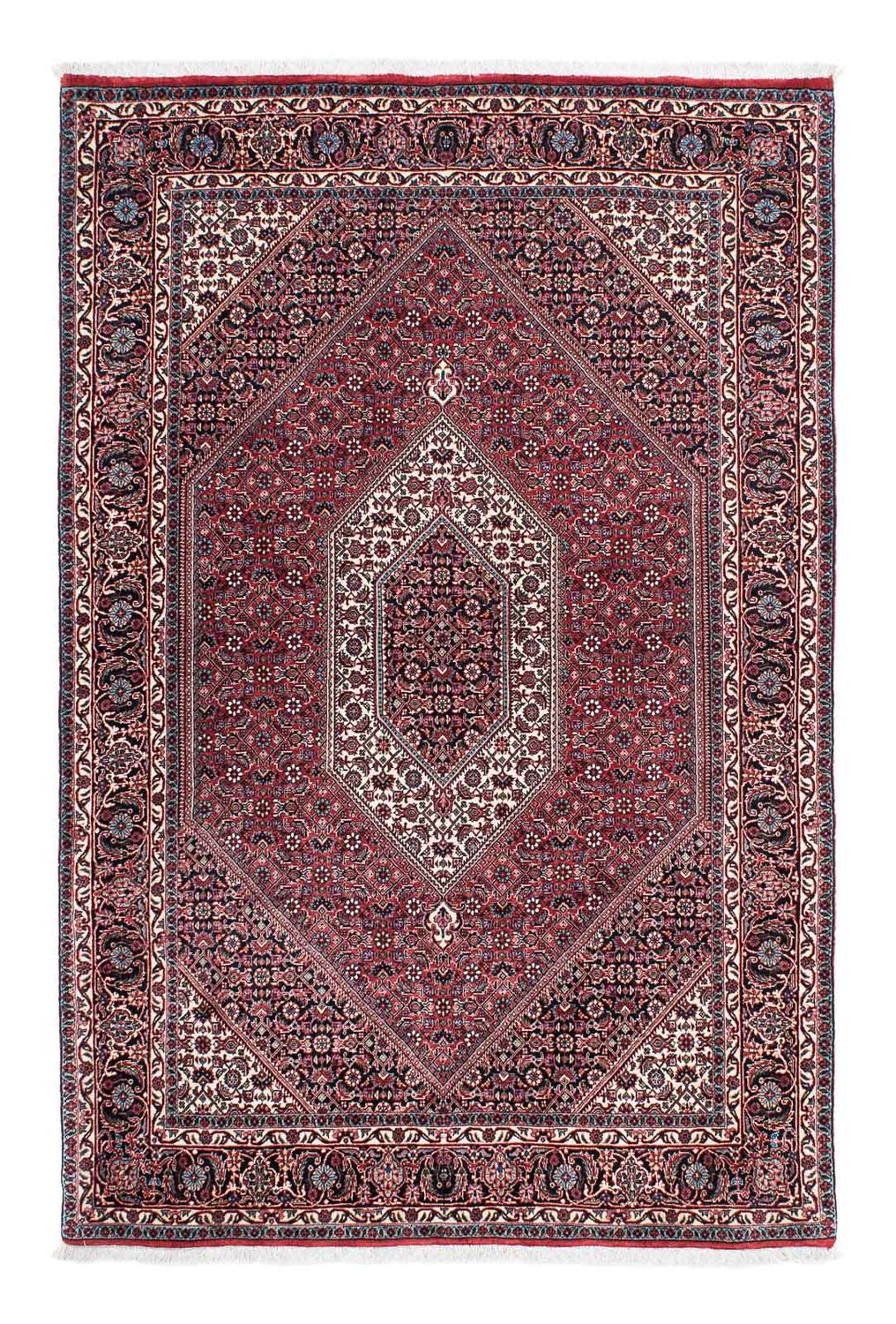 Alfombra persa - Bidjar - 202 x 132 cm - rojo claro