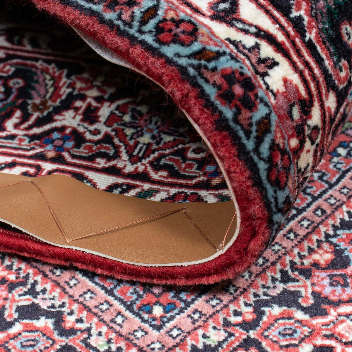 Alfombra persa - Bidjar - 202 x 132 cm - rojo claro