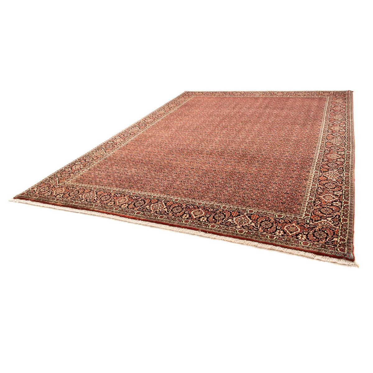Alfombra persa - Bidjar - 340 x 254 cm - rojo oscuro