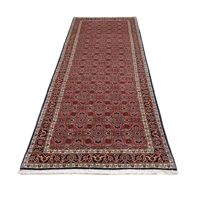 Alfombra de pasillo Alfombra persa - Bidjar - 291 x 84 cm - rojo oscuro