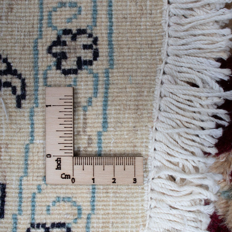 Alfombra persa - Nain redondo  - 295 x 295 cm - rojo oscuro