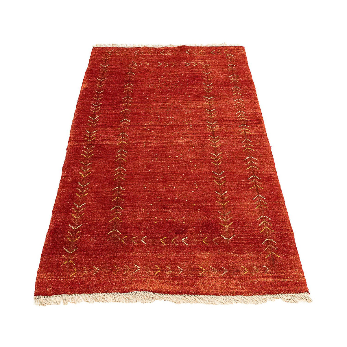 Alfombra Gabbeh - Persa - 137 x 75 cm - rojo oscuro