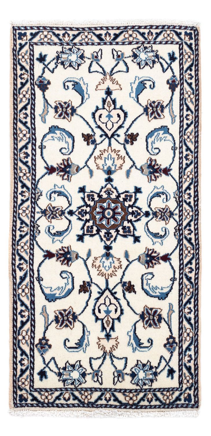 Alfombra persa - Nain - 139 x 68 cm - beige