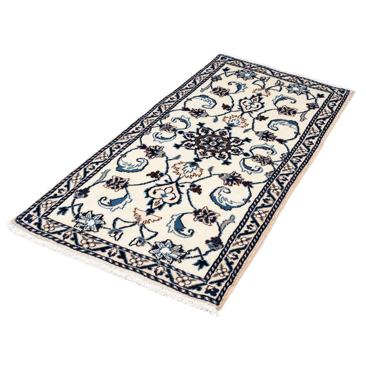 Alfombra persa - Nain - 139 x 68 cm - beige