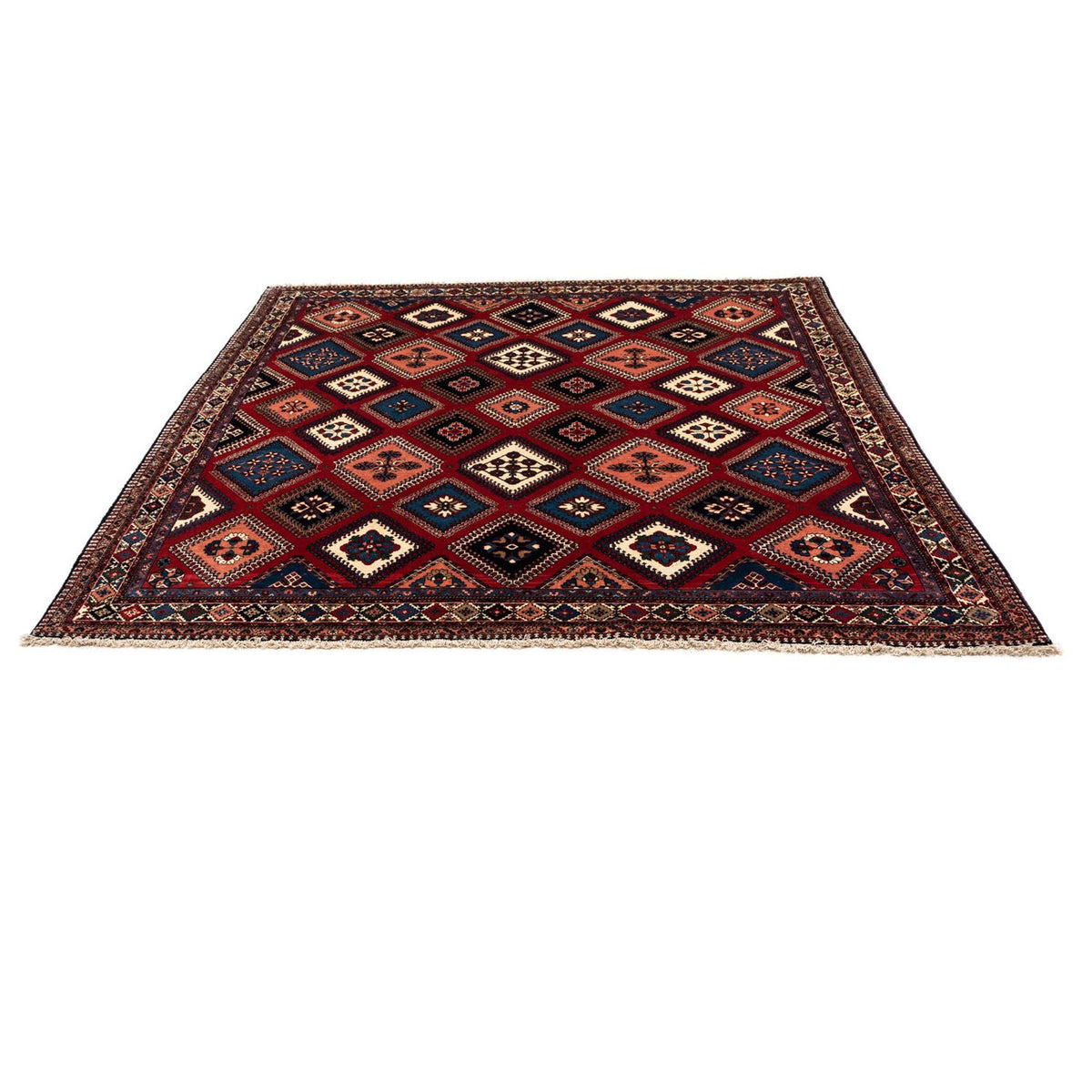 Alfombra persa - Nómada - 290 x 252 cm - rojo oscuro