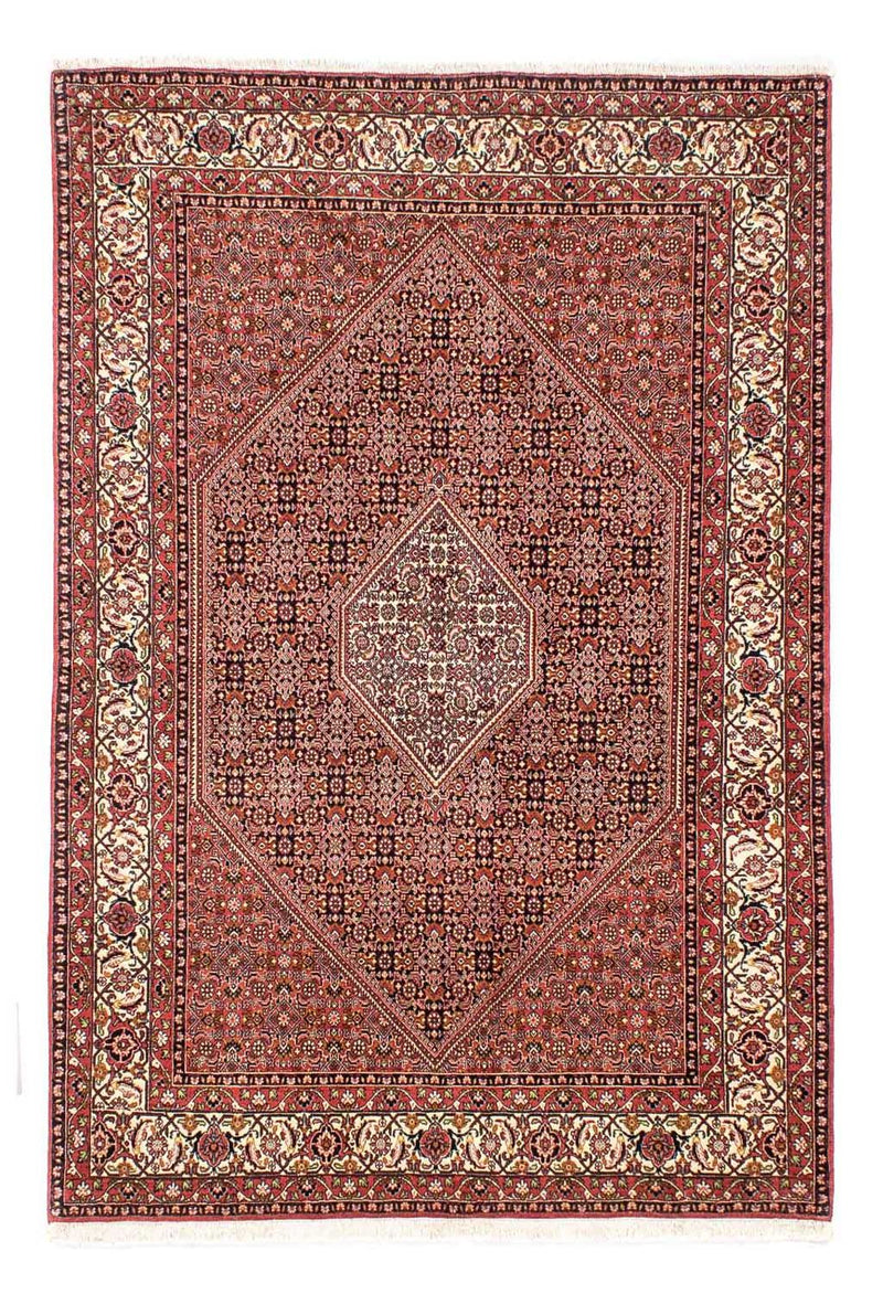 Alfombra persa - Bidjar - 246 x 171 cm - rojo claro