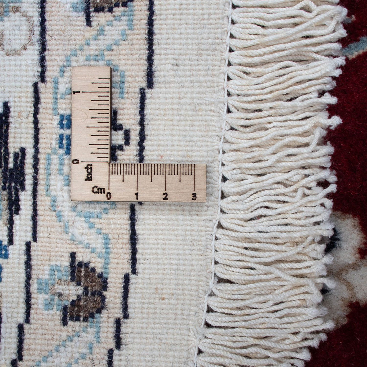 Alfombra persa - Nain redondo  - 250 x 250 cm - rojo oscuro