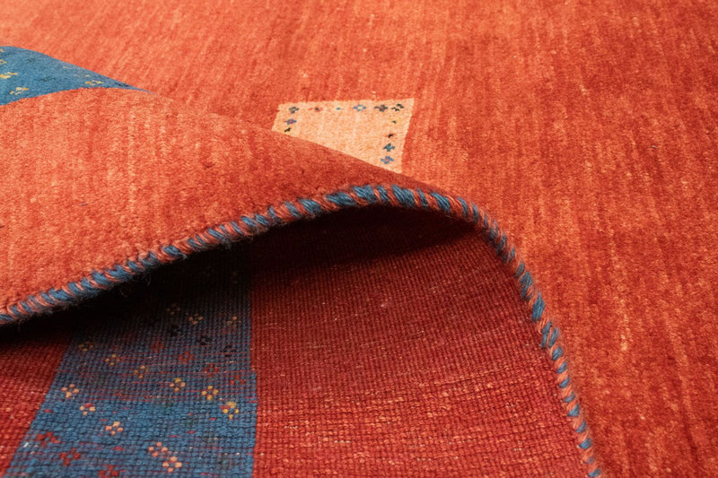 Alfombra Gabbeh - Loribaft Persa - 210 x 142 cm - rojo