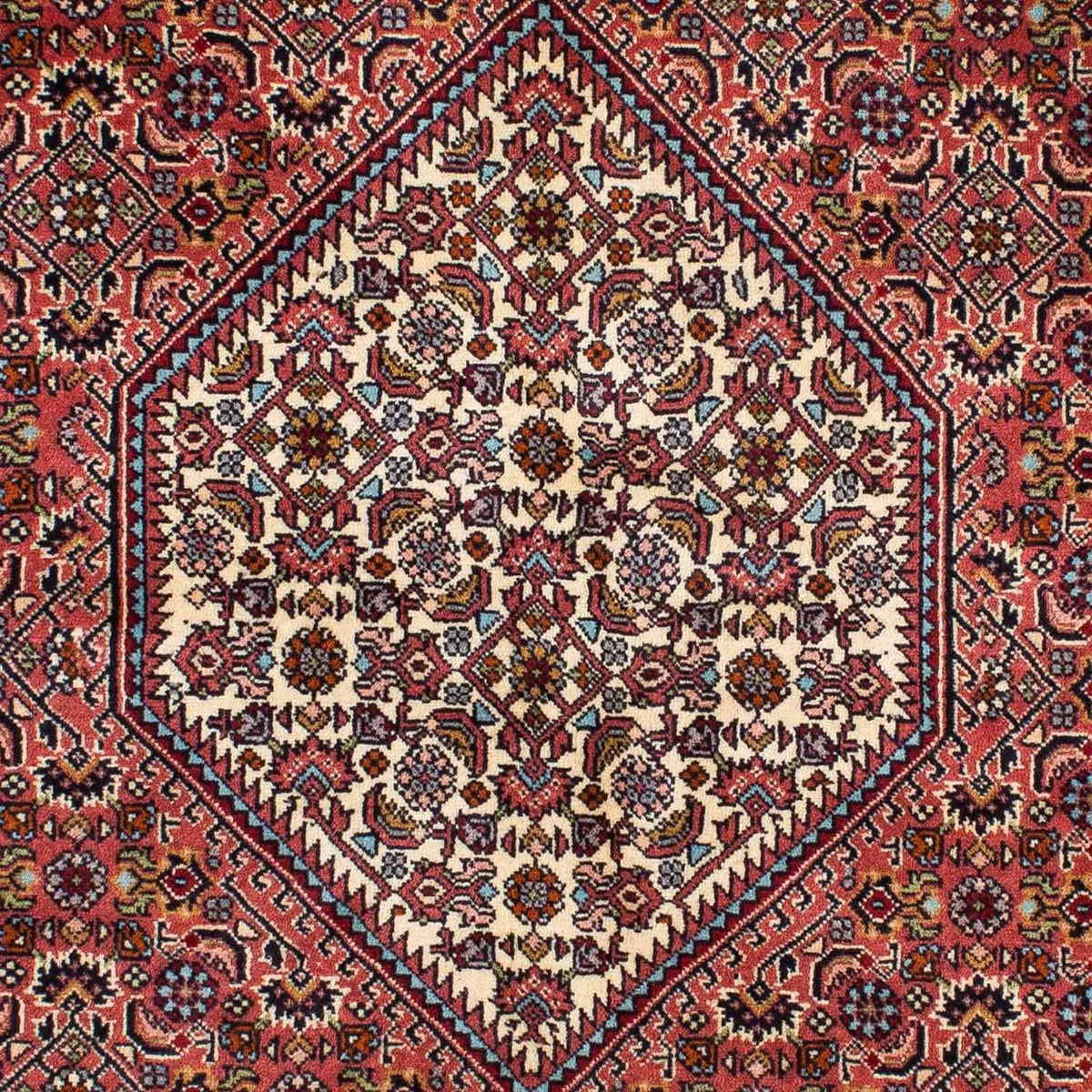 Alfombra persa - Bidjar - 220 x 135 cm - rojo