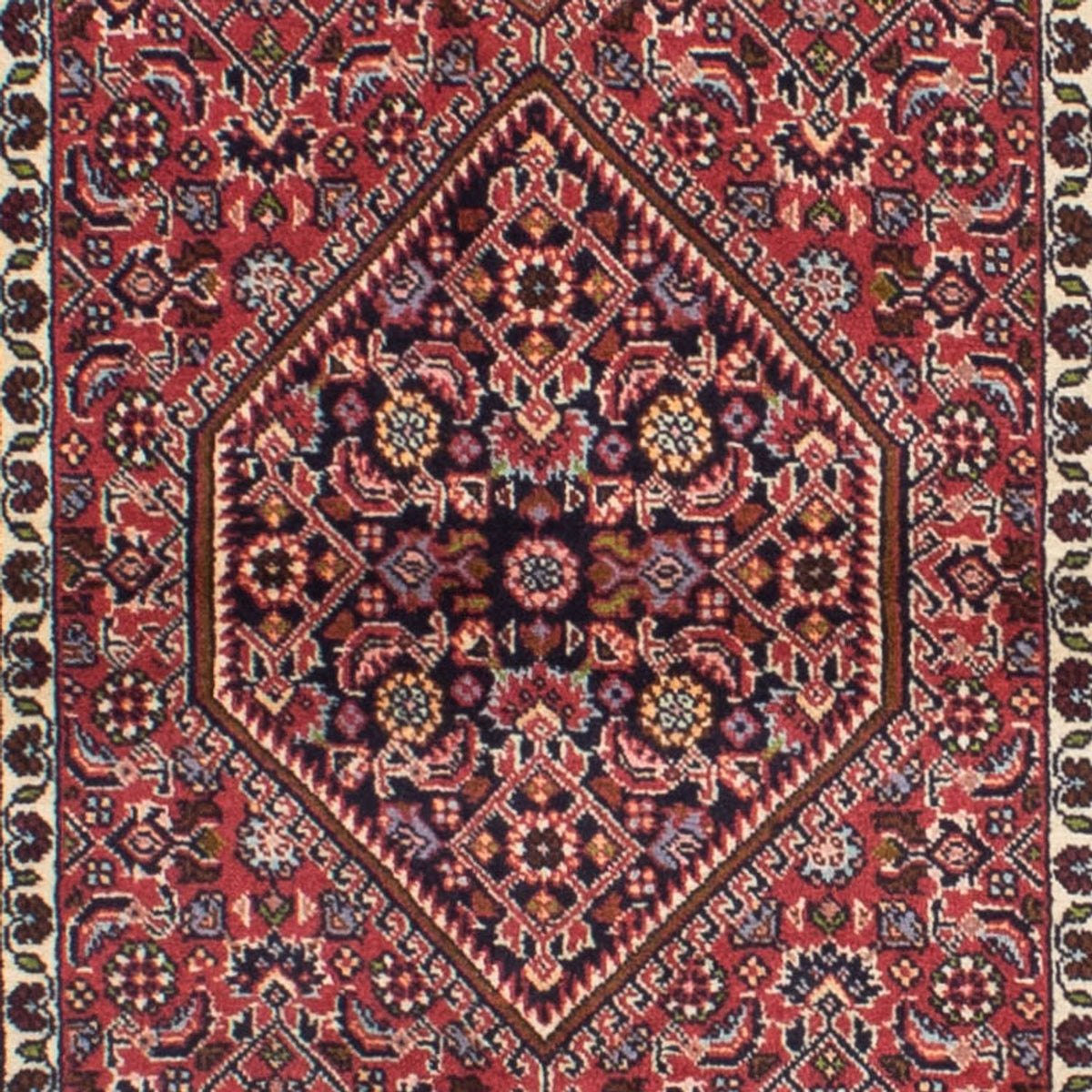 Alfombra de pasillo Alfombra persa - Bidjar - 295 x 82 cm - rojo claro
