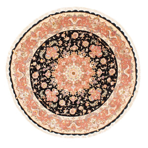 Alfombra Persa - Tabriz - Real redondo  - 153 x 153 cm - azul oscuro