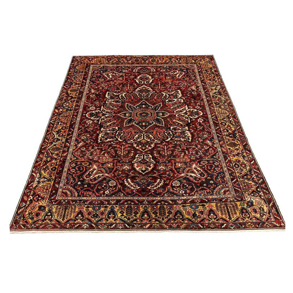 Alfombra persa - Nómada - 408 x 333 cm - rojo oscuro