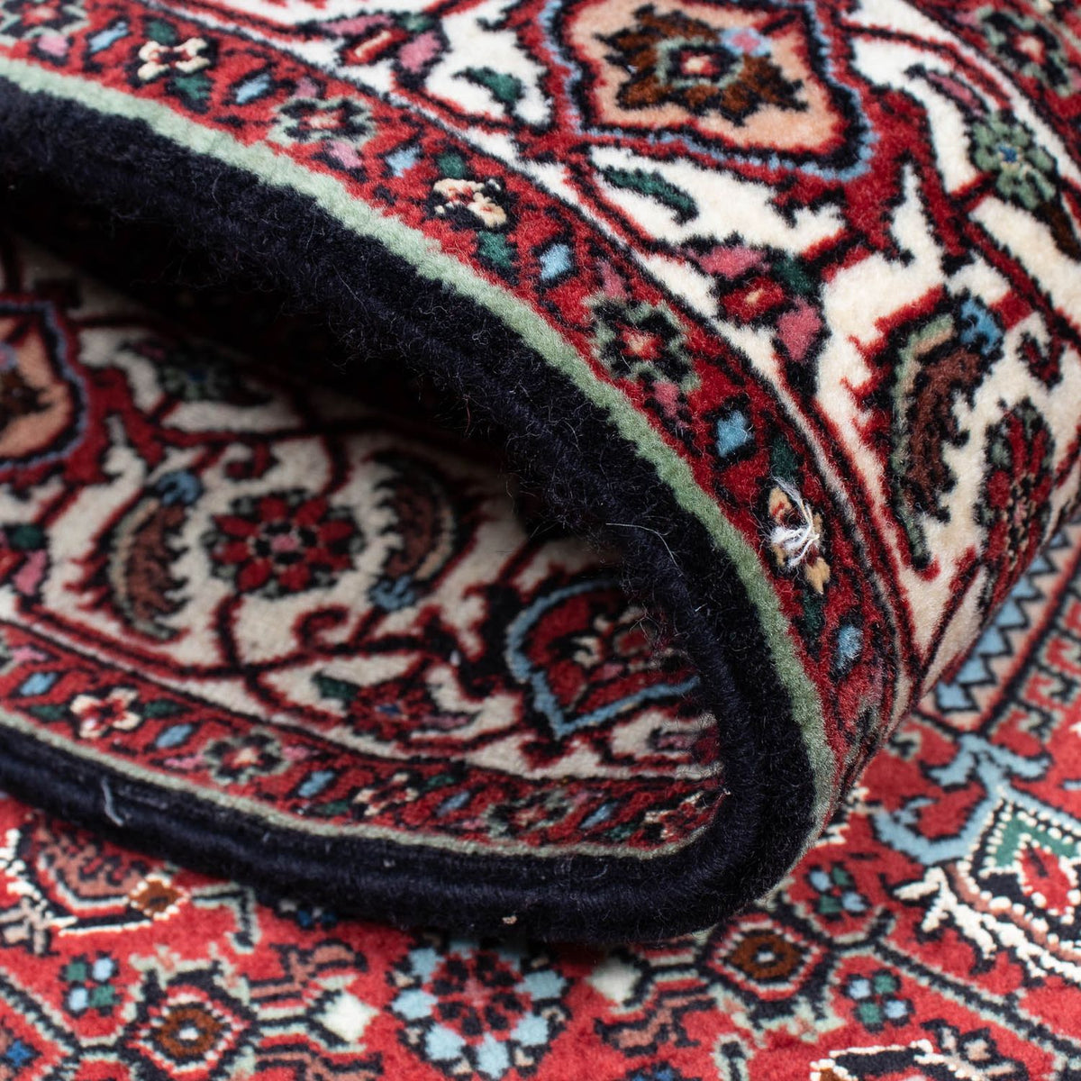 Alfombra de pasillo Alfombra persa - Bidjar - 202 x 98 cm - azul oscuro