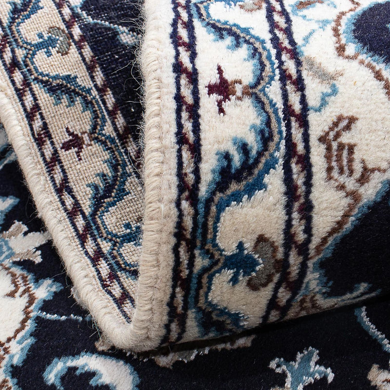 Alfombra persa - Nain - 140 x 87 cm - azul oscuro