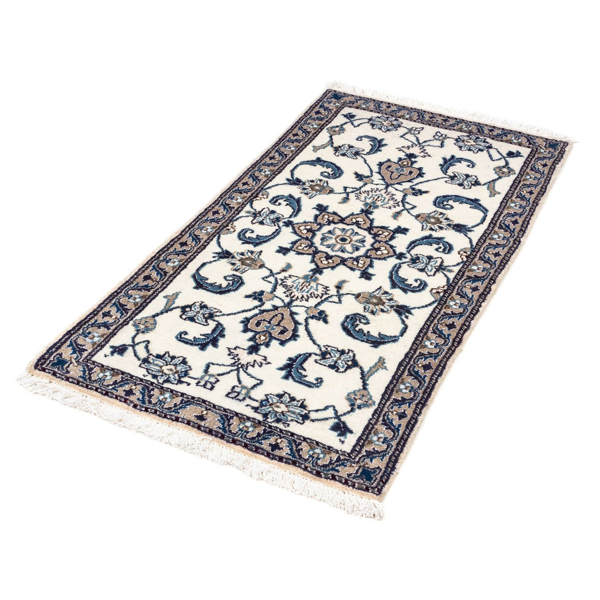 Alfombra persa - Nain - 131 x 67 cm - beige