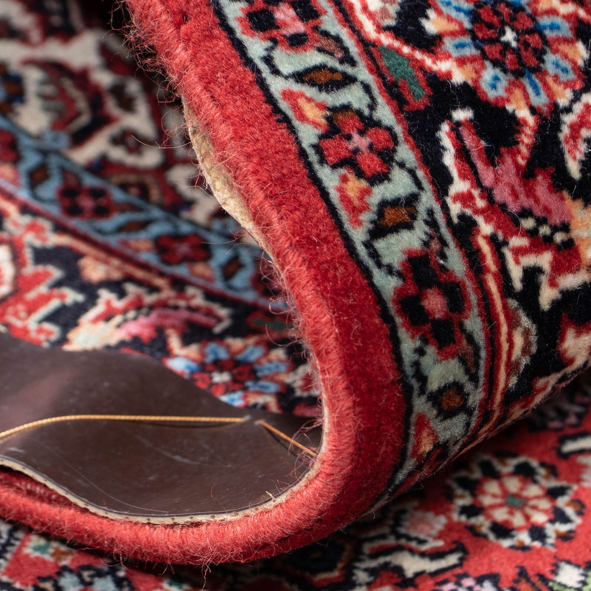 Alfombra de pasillo Alfombra persa - Bidjar - 195 x 73 cm - rojo