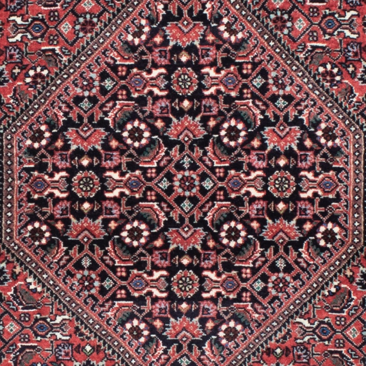 Alfombra de pasillo Alfombra persa - Bidjar - 196 x 72 cm - azul oscuro