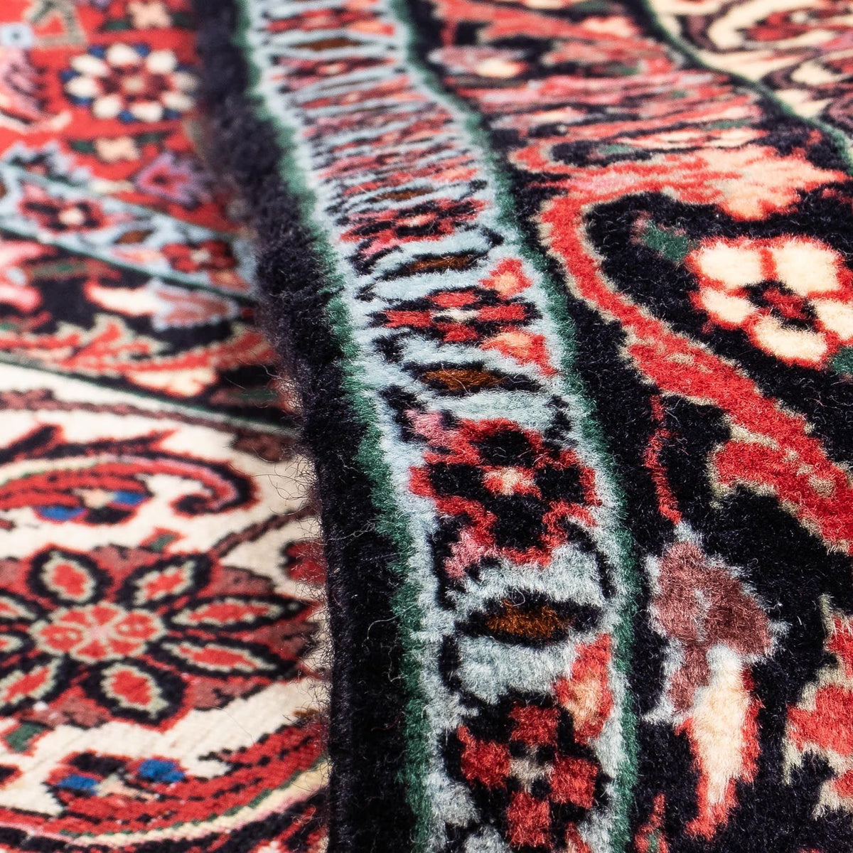 Alfombra persa - Bidjar - 296 x 250 cm - rojo oscuro