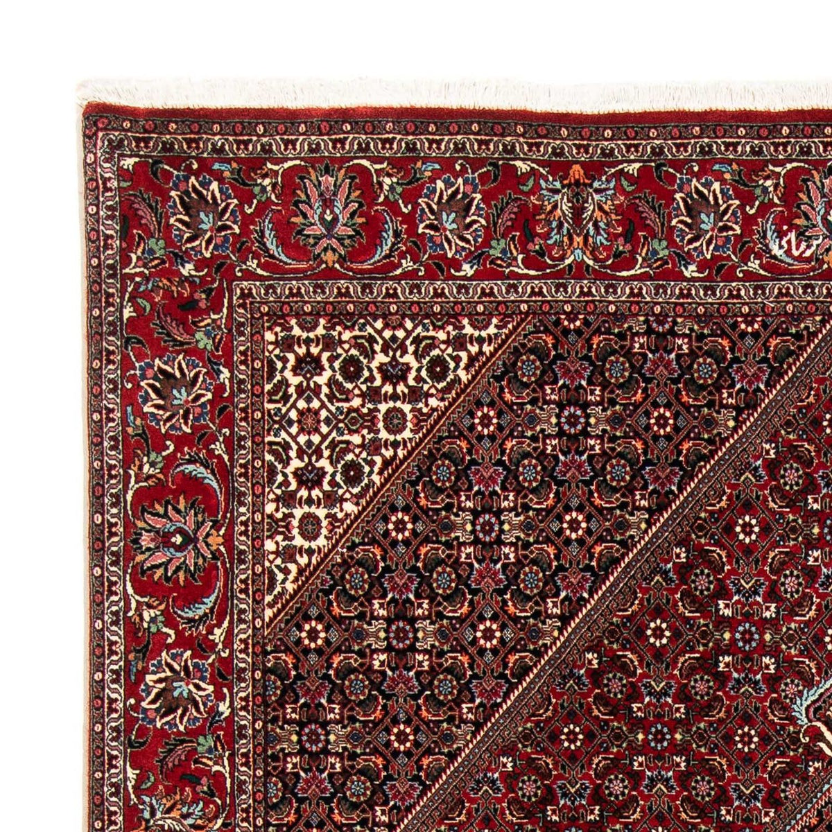 Alfombra persa - Bidjar - 235 x 170 cm - rojo oscuro