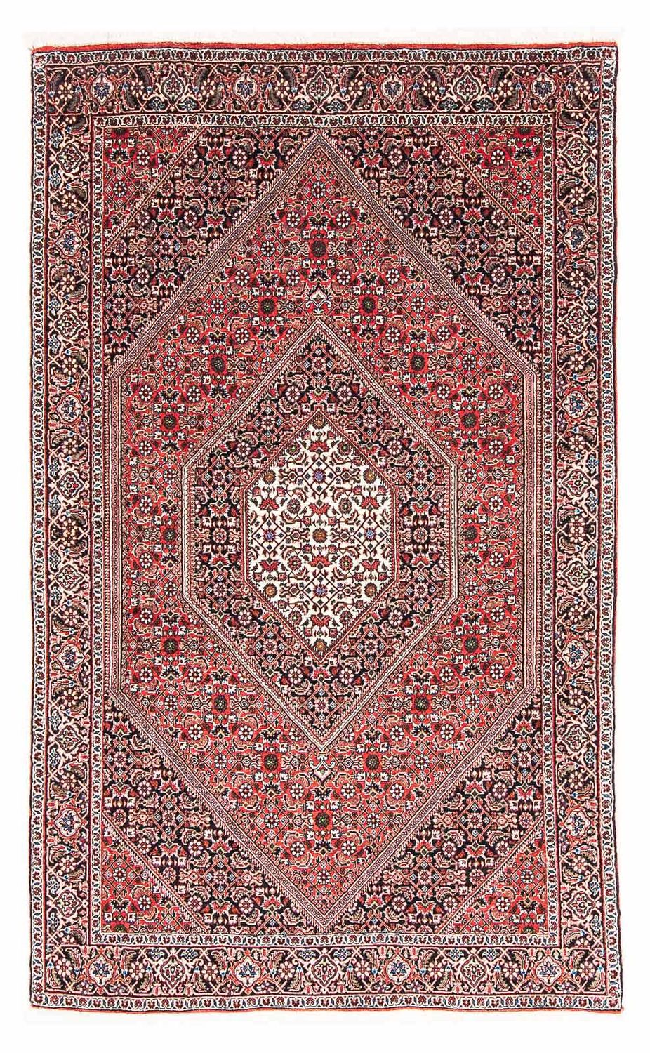 Alfombra persa - Bidjar - 190 x 111 cm - rojo claro