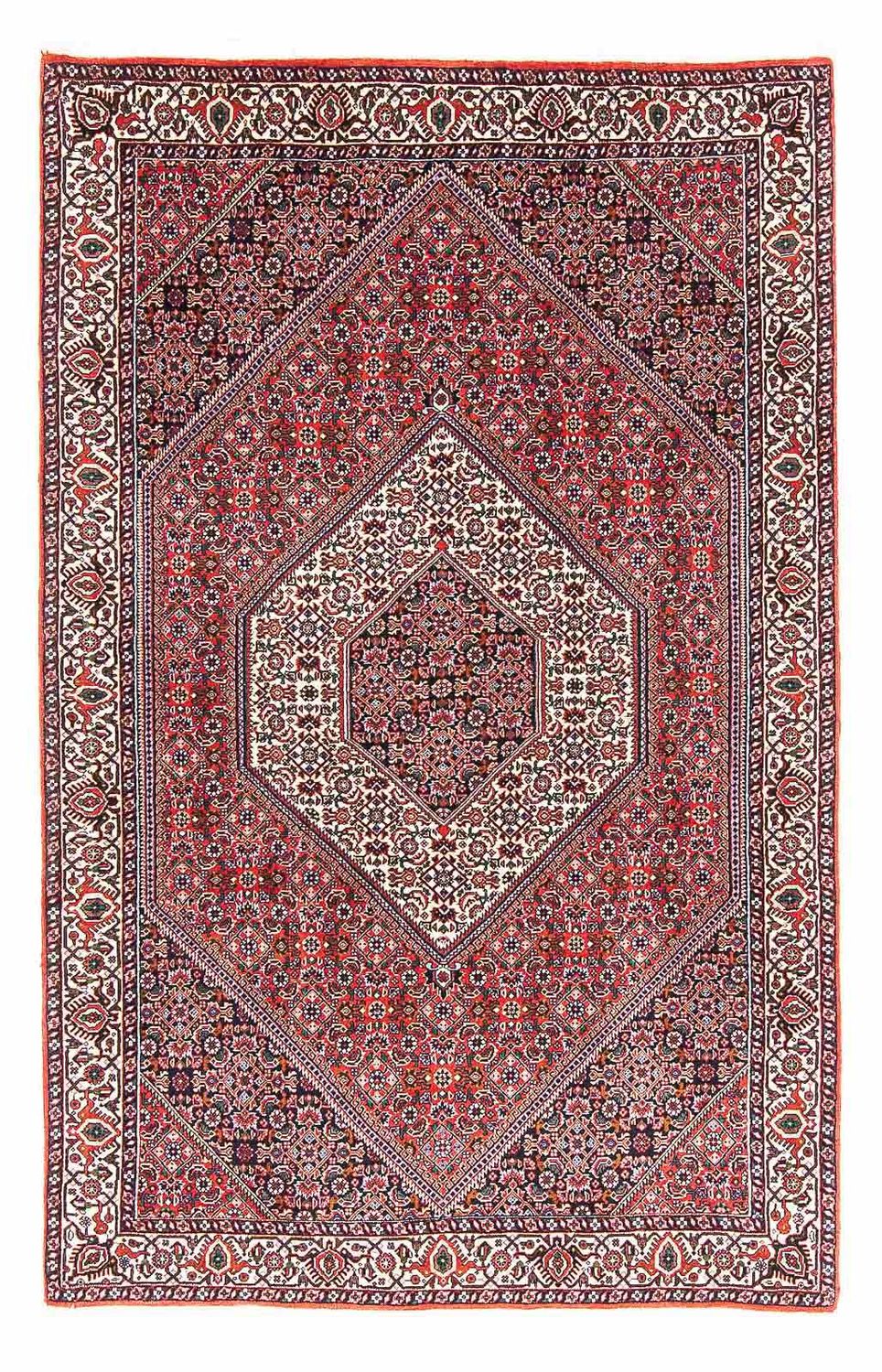 Alfombra persa - Bidjar - 180 x 112 cm - rojo