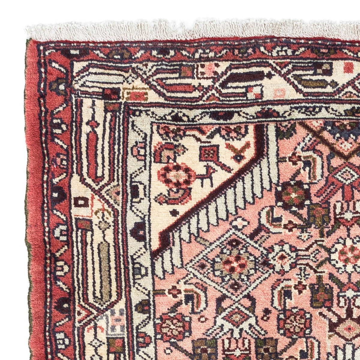 Alfombra persa - Nómada - 121 x 80 cm - rojo claro