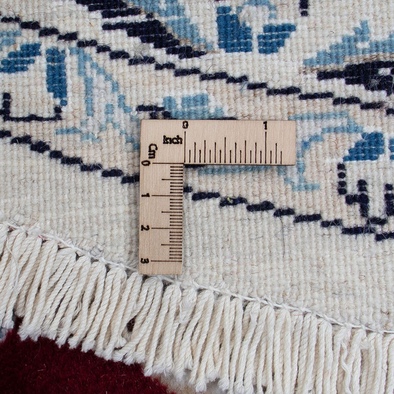 Alfombra persa - Nain redondo  - 250 x 250 cm - rojo oscuro