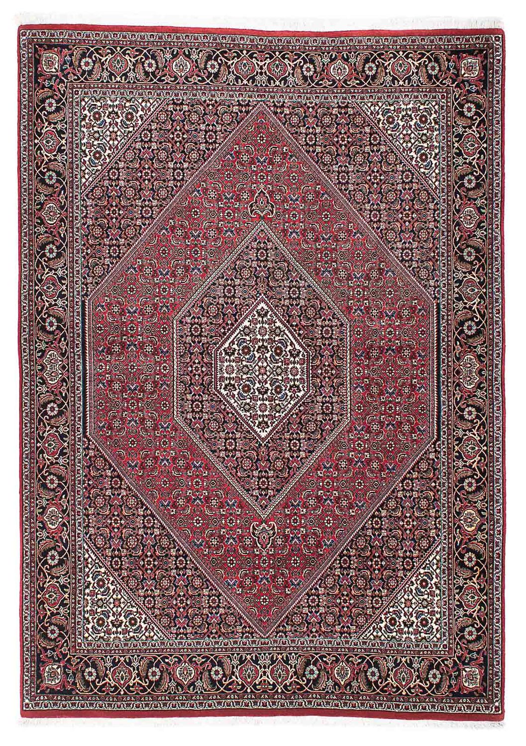 Alfombra persa - Bidjar - 215 x 148 cm - rojo