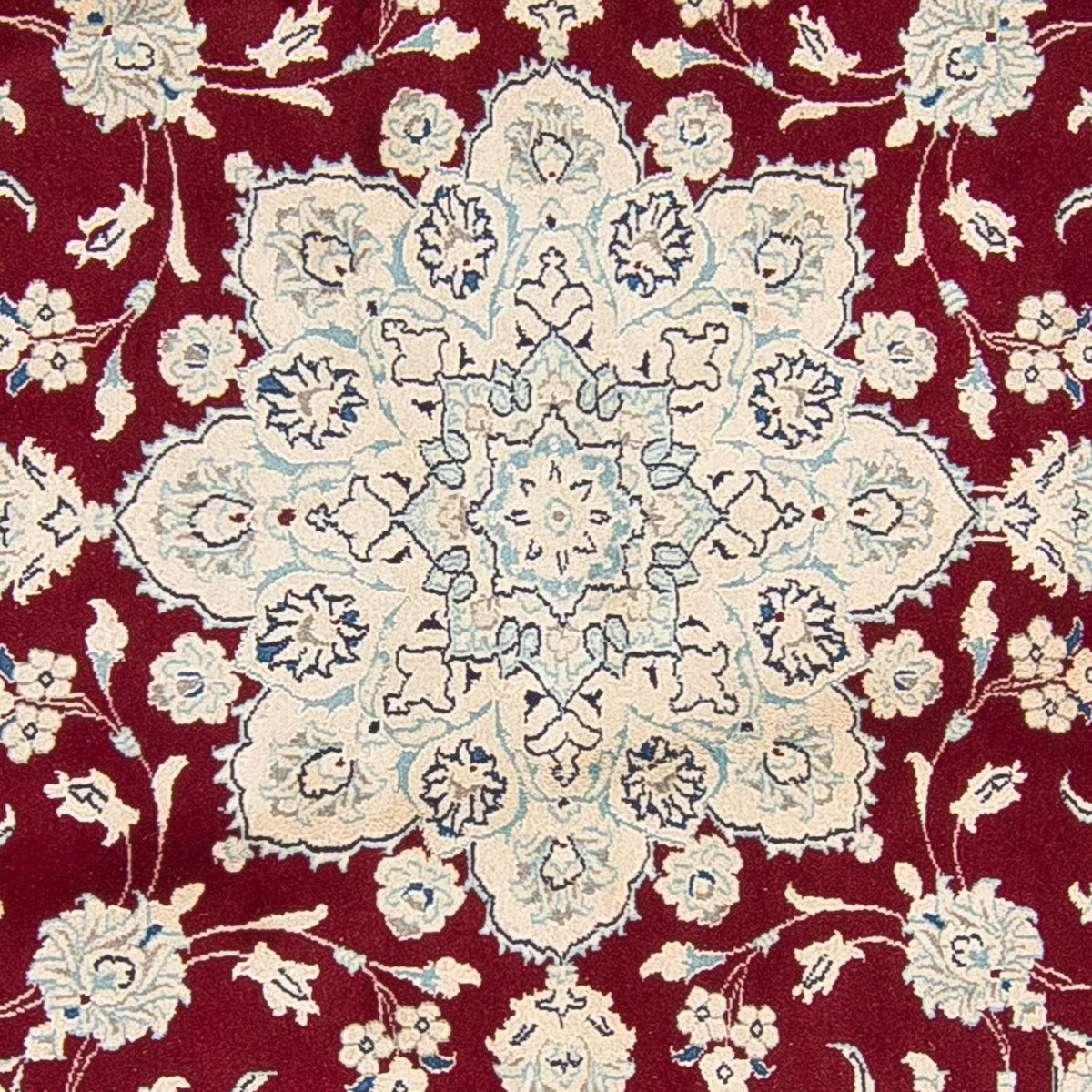 Alfombra persa - Nain redondo  - 245 x 245 cm - rojo oscuro