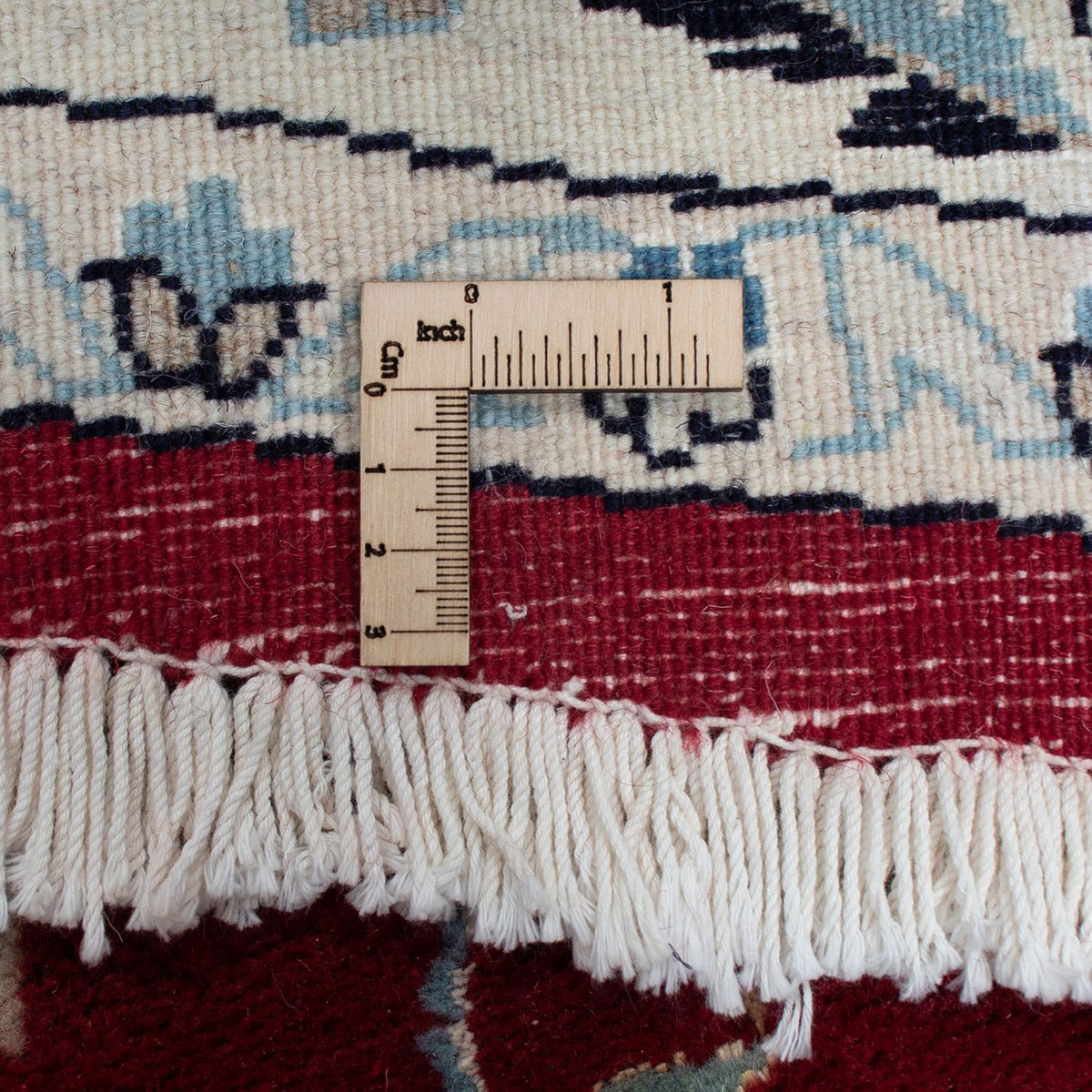 Alfombra persa - Nain redondo  - 250 x 250 cm - rojo oscuro