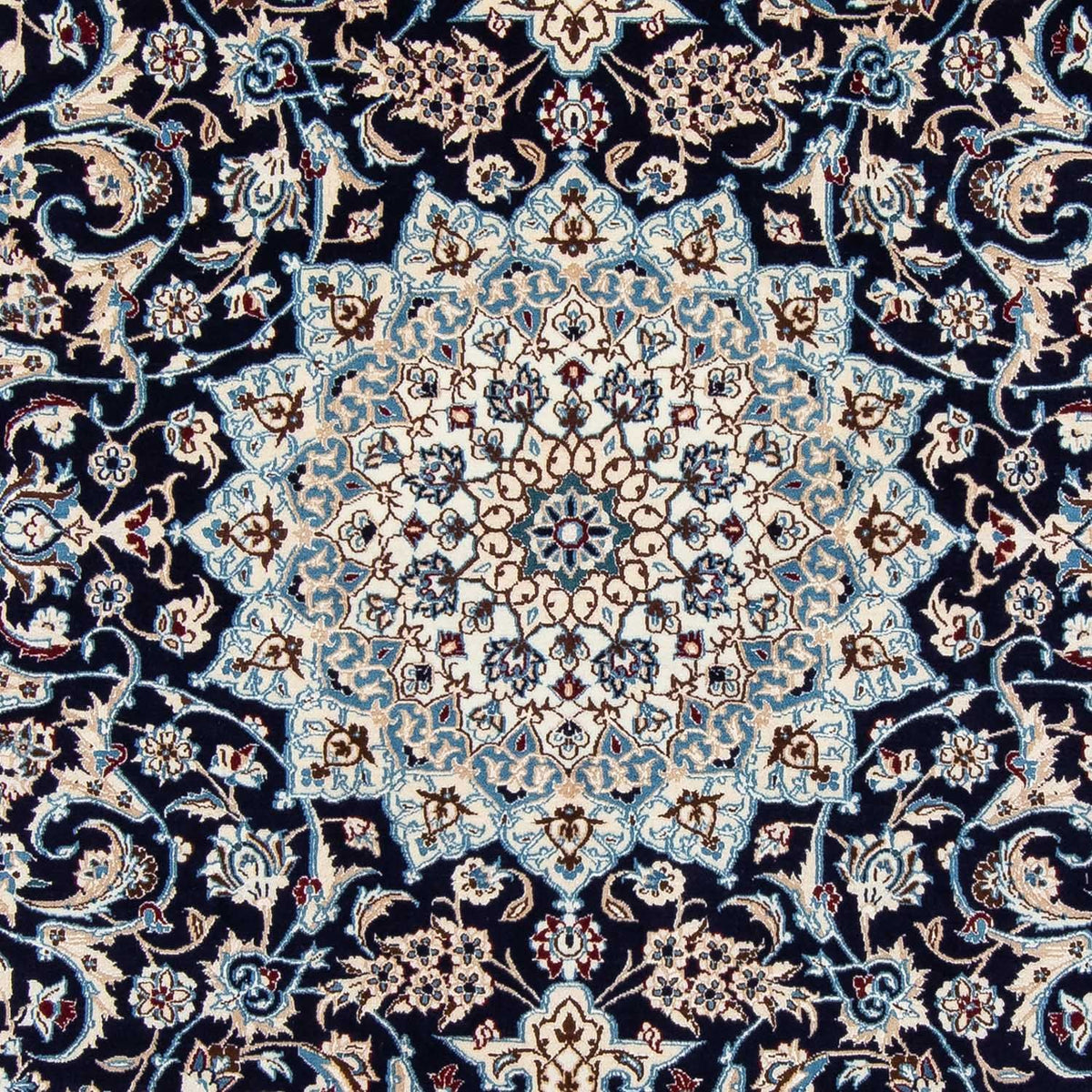 Alfombra Persa - Nain - Real - 291 x 200 cm - azul oscuro