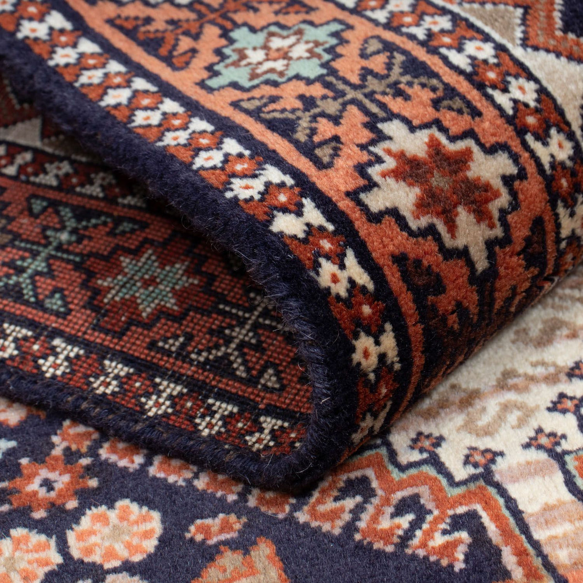 Alfombra de pasillo Alfombra persa - Nómada - 193 x 83 cm - azul oscuro