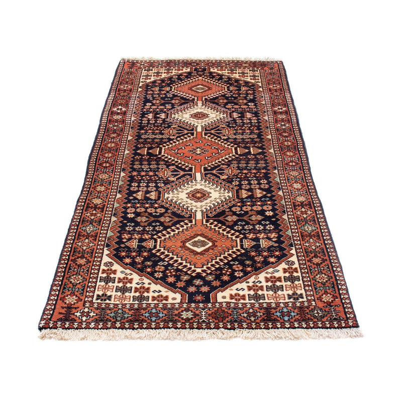 Alfombra de pasillo Alfombra persa - Nómada - 193 x 83 cm - azul oscuro
