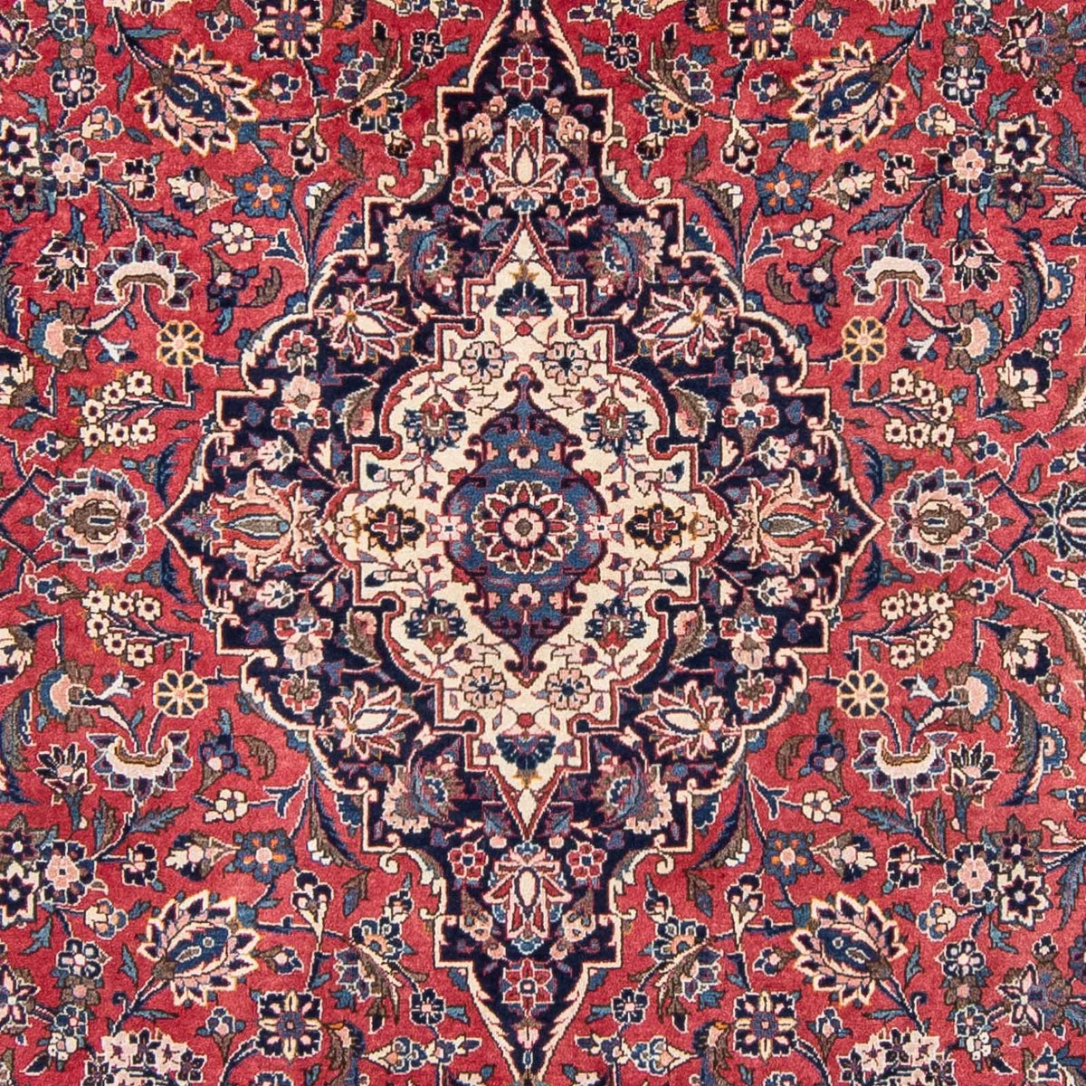 Alfombra persa - Keshan - 338 x 230 cm - rojo claro