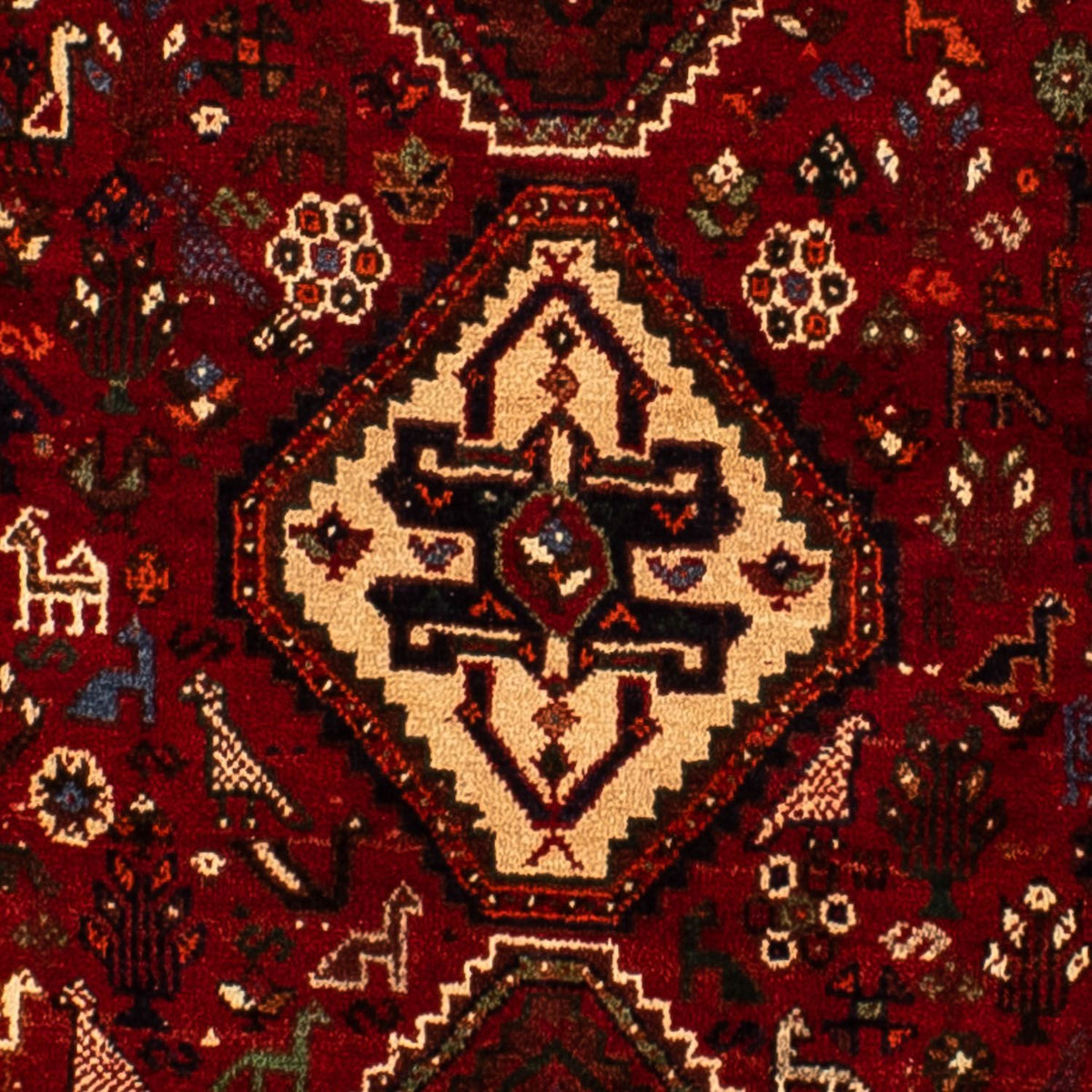 Alfombra persa - Nómada - 310 x 228 cm - rojo oscuro