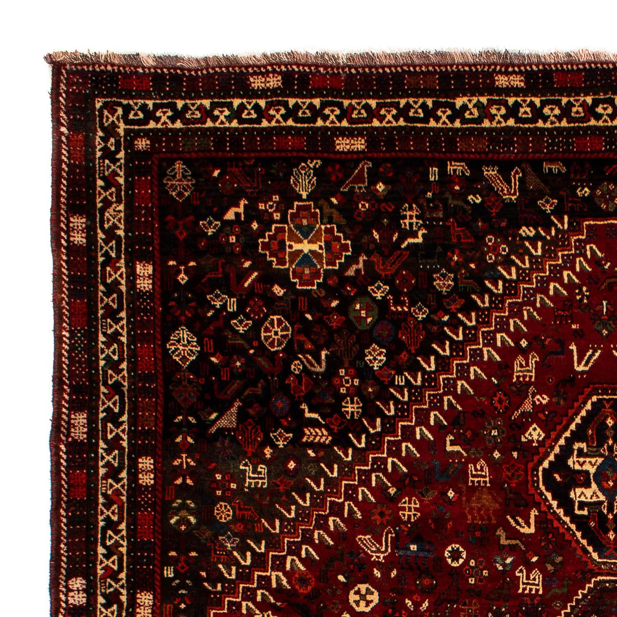 Alfombra persa - Nómada - 310 x 228 cm - rojo oscuro