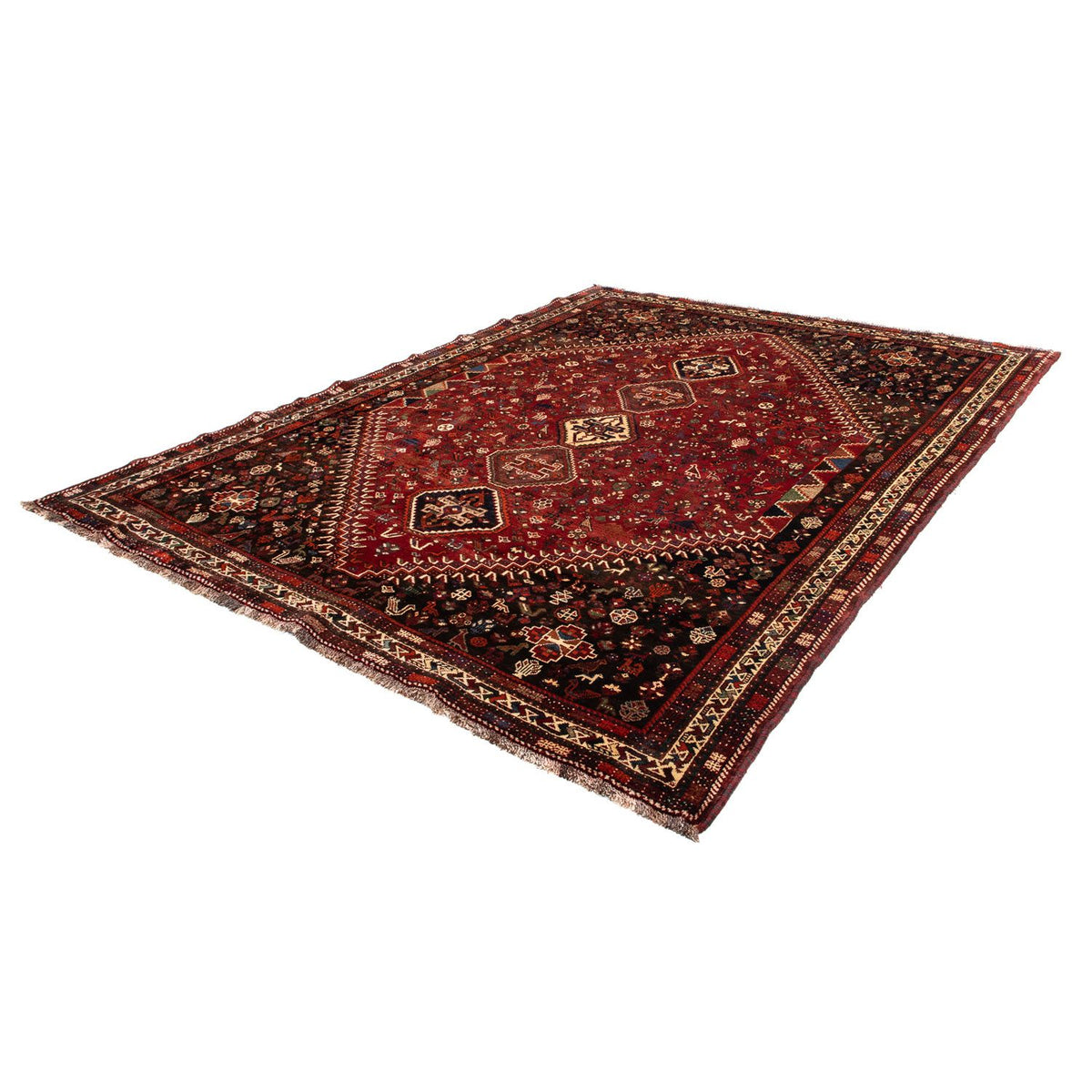 Alfombra persa - Nómada - 310 x 228 cm - rojo oscuro