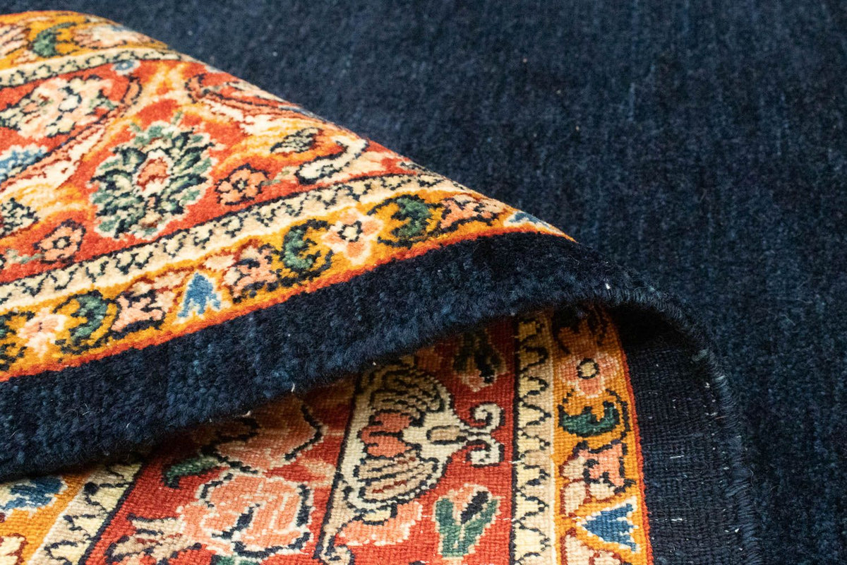 Alfombra Gabbeh - Loribaft Persa - 189 x 147 cm - azul oscuro