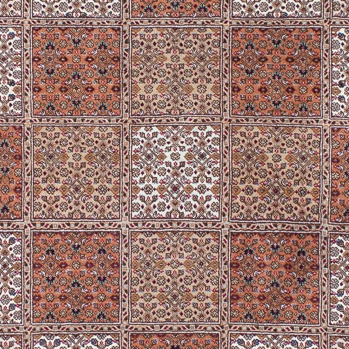 Alfombra persa - Tabriz cuadrado  - 153 x 150 cm - rojo oscuro