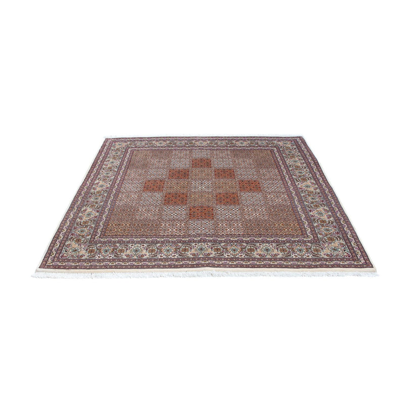 Alfombra persa - Tabriz cuadrado  - 153 x 150 cm - rojo oscuro