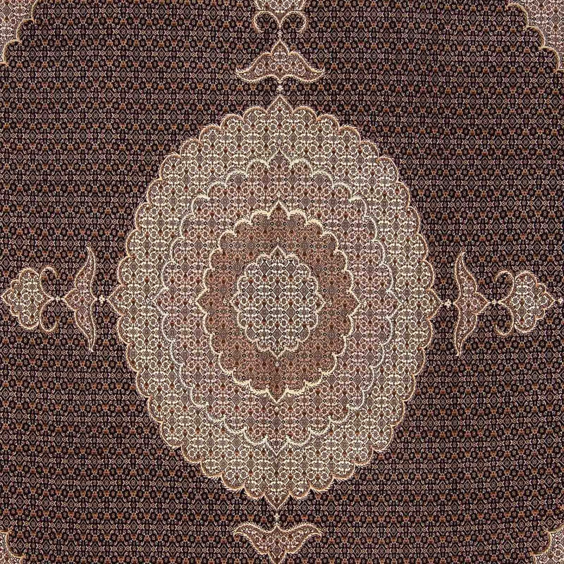 Alfombra persa - Tabriz cuadrado  - 315 x 298 cm - marrón oscuro