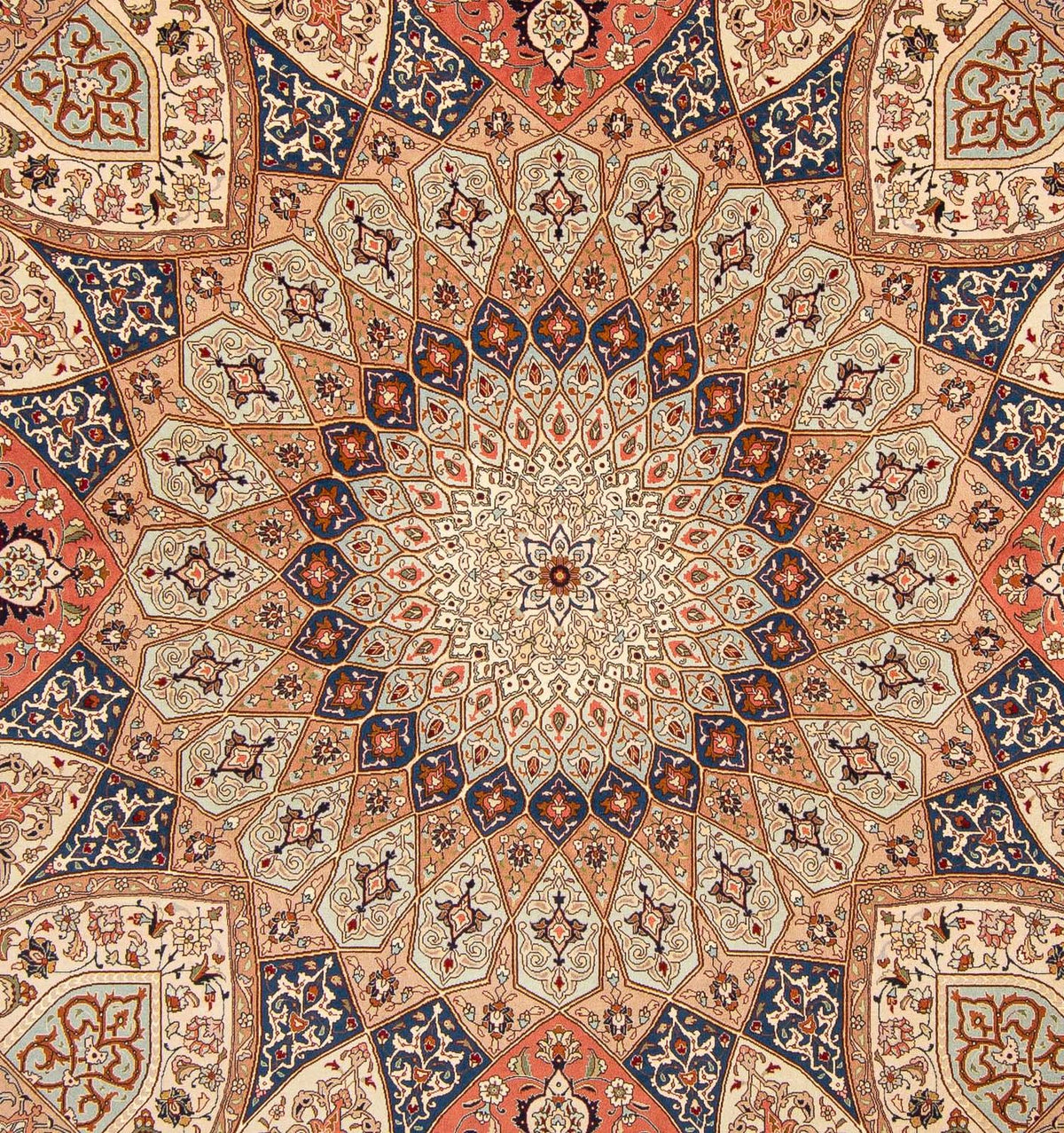 Alfombra Persa - Tabriz - Real cuadrado - 253 x 250 cm - marrón claro