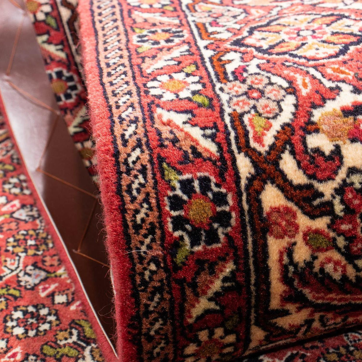 Alfombra persa - Bidjar - 235 x 140 cm - rojo claro